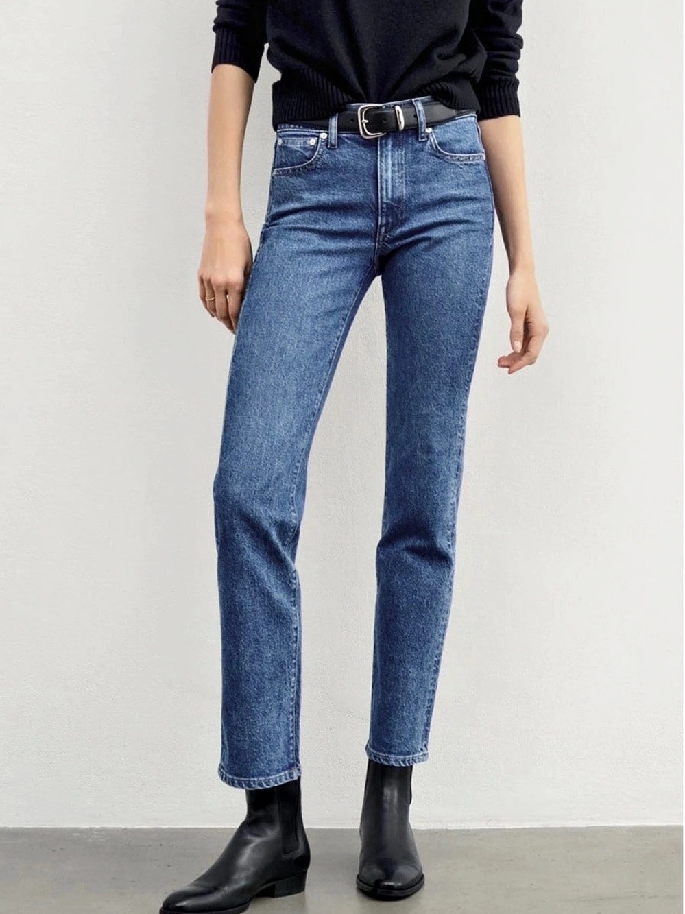 AYR The LaLa Straight Leg Jeans in Blue Waist 31S short Like New